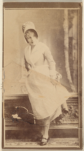 Actress wearing costume with cloth bonnet, from the Actresses series (N668)