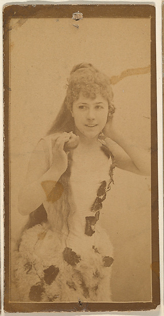Actress holding apple, from the Actresses series (N668)