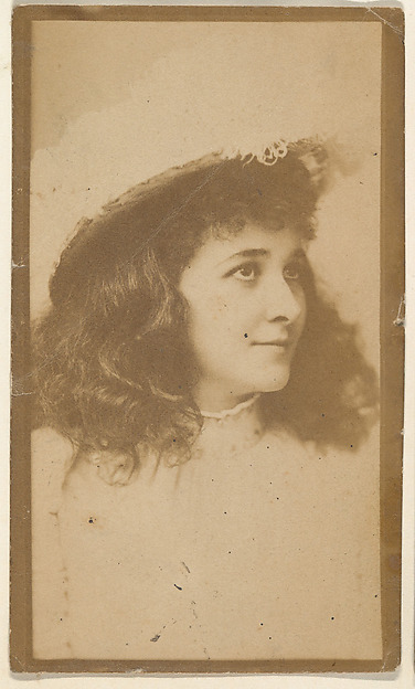 Portrait of actress wearing feathered hat, from the Actresses series (N668)