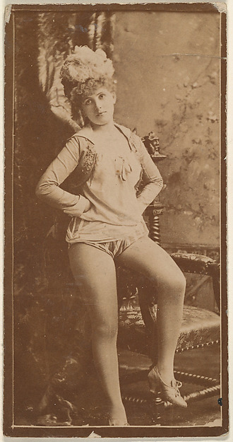 Actress leaning on chair, from the Actresses series (N668)