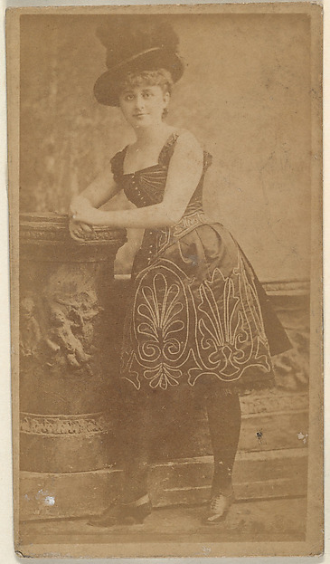 Actress wearing tall feathered hat, from the Actresses series (N668)