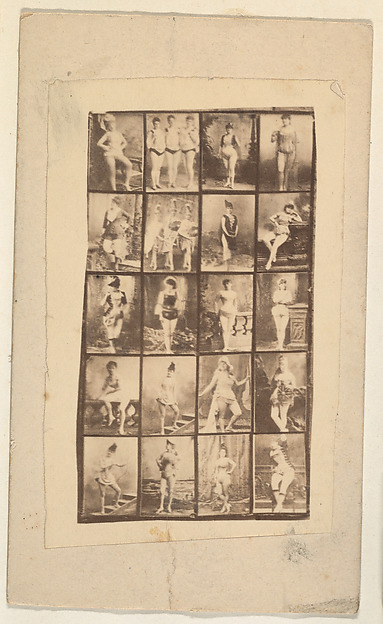 Grid of twenty portraits of actresses, from the Actresses series (N668)