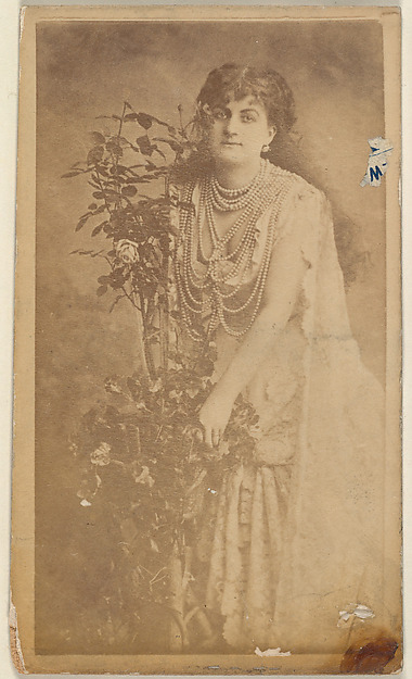 Actress holding floral vines, from the Actresses series (N668)