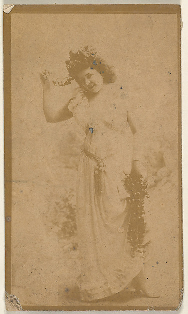 Actress wearing headpiece of floral vines, from the Actresses series (N668)