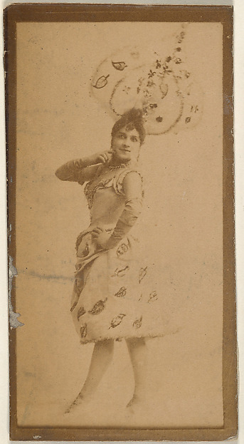 Actress wearing costume with elaborate headpiece, from the Actresses series (N668)
