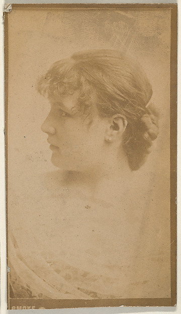 Portrait of actress in profile, from the Actresses series (N668)