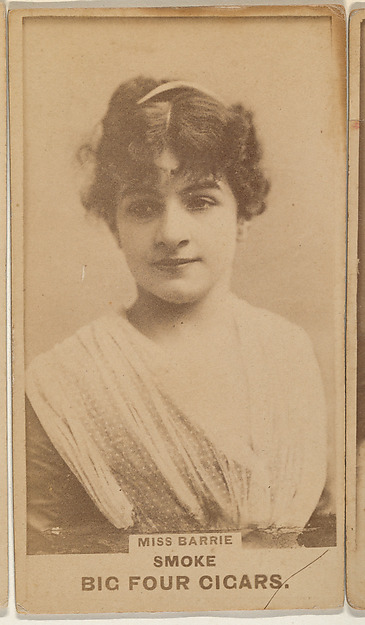 Miss Barrie, from the Actresses series (N669) promoting Big Four Cigars