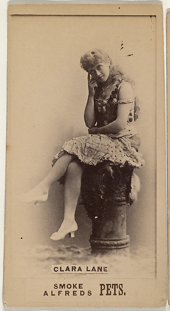 Clara Lane, from the Actresses series (N671), promoting Alfreds Pets Tobacco
