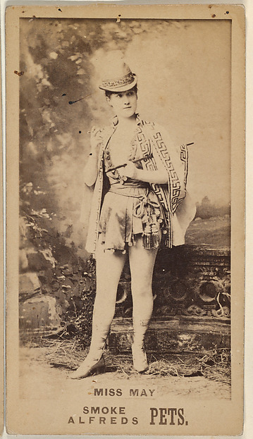 Miss May, from the Actresses series (N671), promoting Alfreds Pets Tobacco
