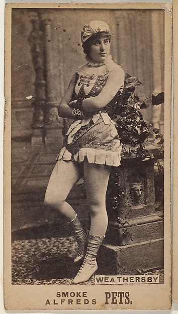 Miss Weathersby, from the Actresses series (N671), promoting Alfreds Pets Tobacco
