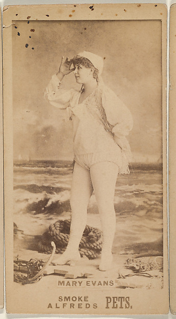Mary Evans, from the Actresses series (N671), promoting Alfreds Pets Tobacco