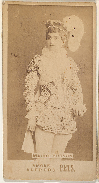 Maude Hudson, from the Actresses series (N671), promoting Alfreds Pets Tobacco