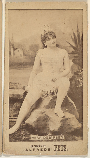Miss Dempsey, from the Actresses series (N671), promoting Alfreds Pets Tobacco