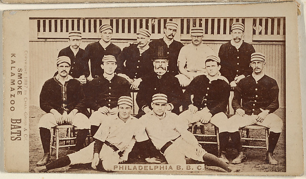 Philadelphia Team, from the Kalamazoo Bats series (N690) issued by Chas. Gross & Co. to promote Kalamazoo Bats