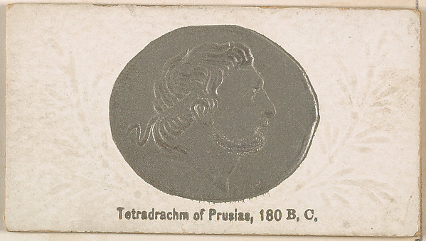 Tetradrachm of Prusias, 180 B.C., from the Ancient Coins series (N180) issued by Wm. S. Kimball & Co.