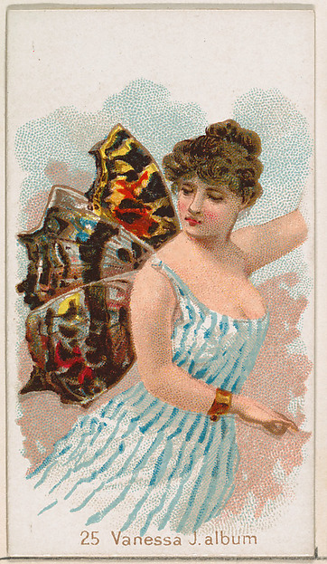 Card 25, Vanessa J. Album, from the Butterflies series (N183) issued by Wm. S. Kimball & Co.