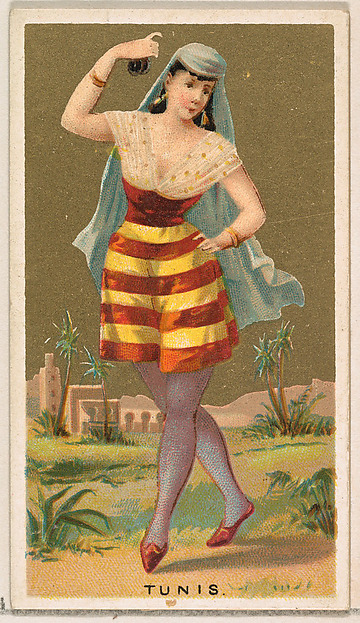 Tunis, from the Dancing Girls of the World series (N185) issued by Wm. S. Kimball & Co.