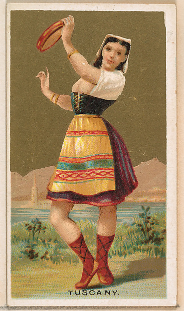 Tuscany, from the Dancing Girls of the World series (N185) issued by Wm. S. Kimball & Co.