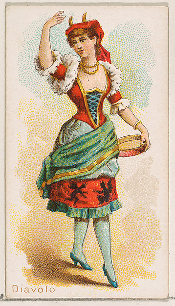 Diavolo Dancer, from the Dancing Women series (N186) issued by Wm. S. Kimball & Co.