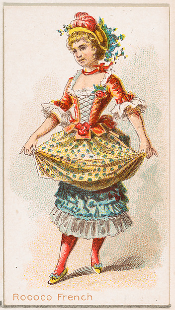 Rococo French Dancer, from the Dancing Women series (N186) issued by Wm. S. Kimball & Co.
