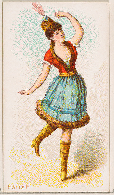 Polish Dancer, from the Dancing Women series (N186) issued by Wm. S. Kimball & Co.