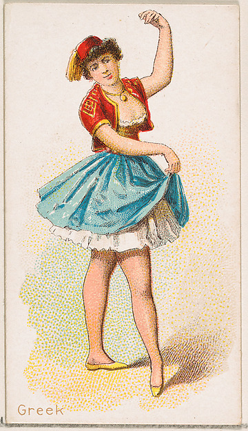 Greek Dancer, from the Dancing Women series (N186) issued by Wm. S. Kimball & Co.