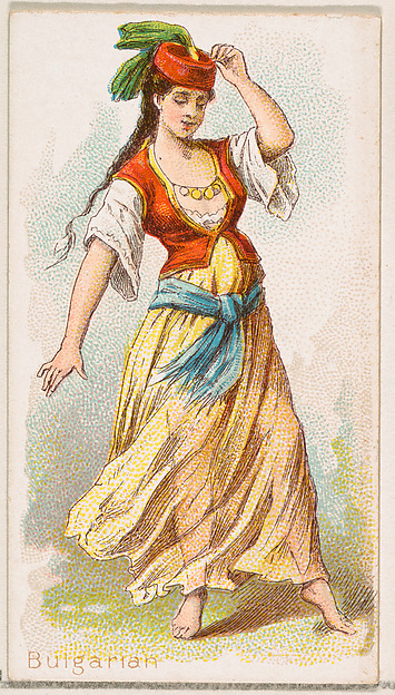 Bulgarian Dancer, from the Dancing Women series (N186) issued by Wm. S. Kimball & Co.