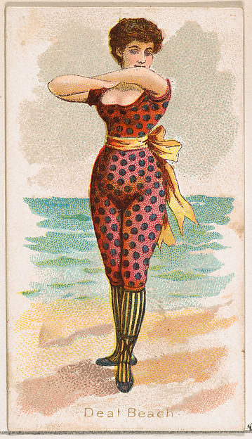 Deal Beach, from the Fancy Bathers series (N187) issued by Wm. S. Kimball & Co.