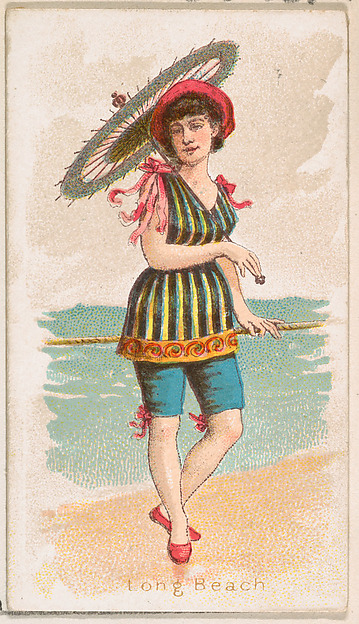 Long Beach, from the Fancy Bathers series (N187) issued by Wm. S. Kimball & Co.
