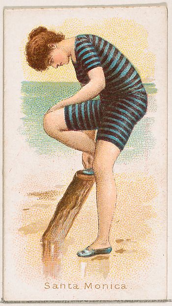 Santa Monica, from the Fancy Bathers series (N187) issued by Wm. S. Kimball & Co. by William S. Kimball & Company, The Metropolitan Museum of Art