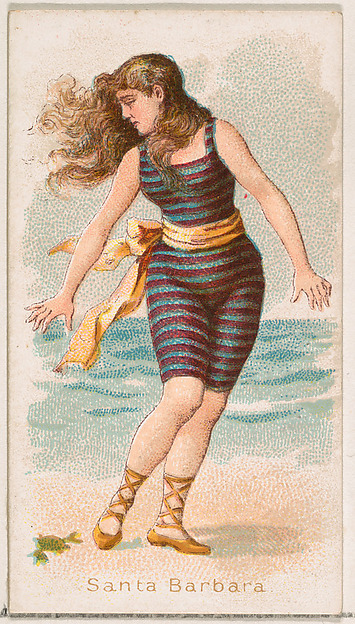 Santa Barbara, from the Fancy Bathers series (N187) issued by Wm. S. Kimball & Co.