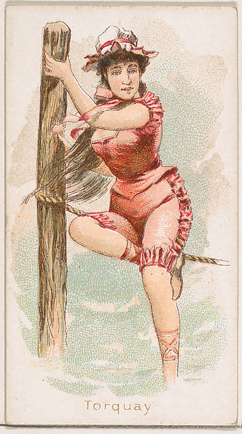 Torquay, from the Fancy Bathers series (N187) issued by Wm. S. Kimball & Co.