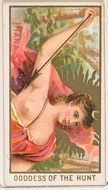Diana, Goddess of the Hunt, from the Goddesses of the Greeks and Romans series (N188) issued by Wm. S. Kimball & Co.