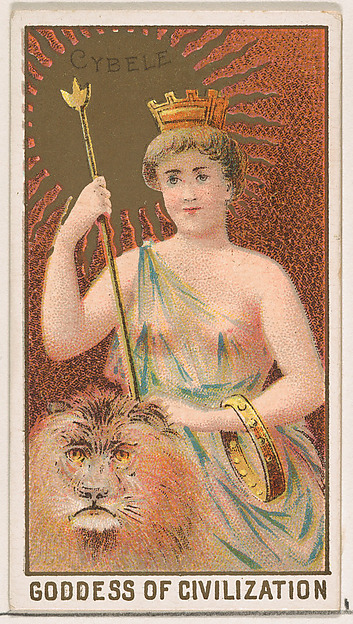 Cybele, Goddess of Civilization, from the Goddesses of the Greeks and Romans series (N188) issued by Wm. S. Kimball & Co.