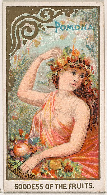 Pomona, Goddess of the Fruits, from the Goddesses of the Greeks and Romans series (N188) issued by Wm. S. Kimball & Co.