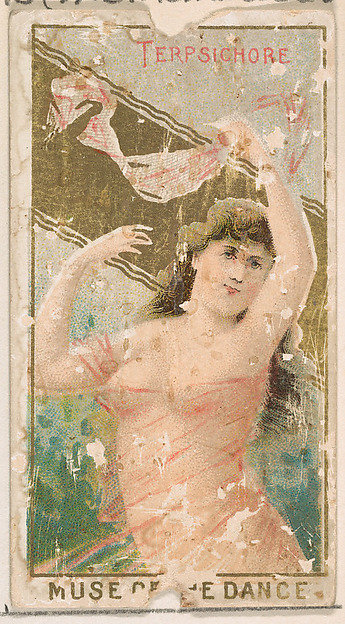 Terpsichore, Muse of the Dance, from the Goddesses of the Greeks and Romans series (N188) issued by Wm. S. Kimball & Co.