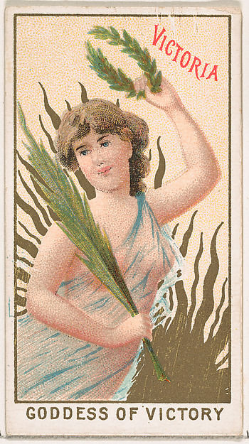 Victoria, Goddess of Victory, from the Goddesses of the Greeks and Romans series (N188) issued by Wm. S. Kimball & Co.