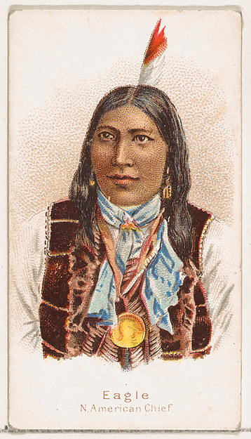 Eagle, North American Chief, from the Savage and Semi-Barbarous Chiefs and Rulers series (N189) issued by Wm. S. Kimball & Co.
