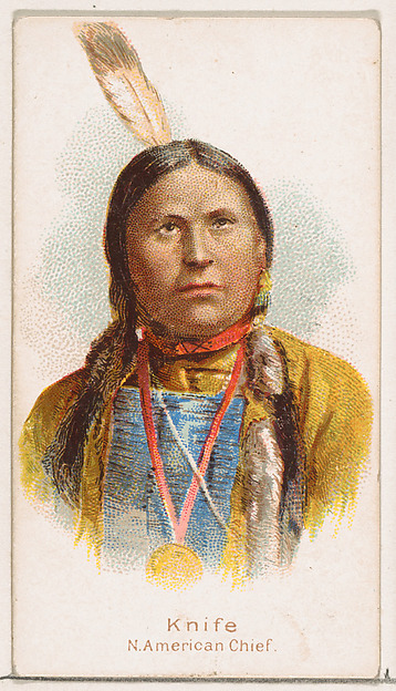 Knife, North American Chief, from the Savage and Semi-Barbarous Chiefs and Rulers series (N189) issued by Wm. S. Kimball & Co.