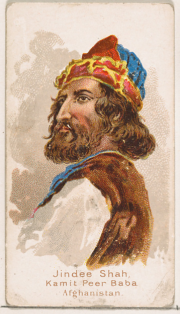 Jindee Shah, Kamit Peer Baba, Afghanistan, from the Savage and Semi-Barbarous Chiefs and Rulers series (N189) issued by Wm. S. Kimball & Co.