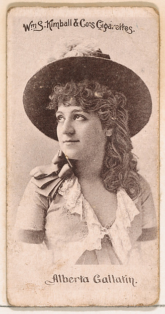 Alberta Gallatin, from the Actresses series (N190) issued by Wm. S. Kimball & Co.
