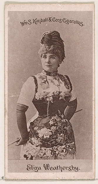 Eliza Weathersby, from the Actresses series (N190) issued by Wm. S. Kimball & Co.