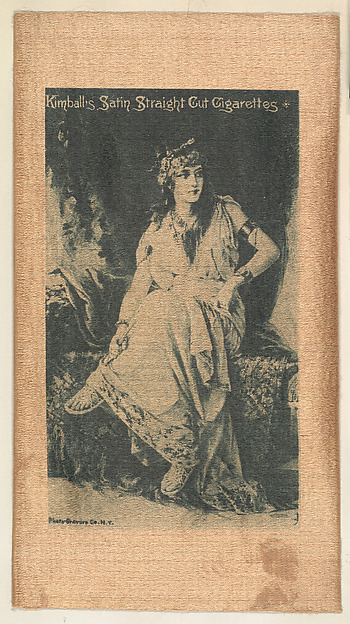 Seated woman (on brown silk), from the Girl Art Subjects series (N193) issued by Wm. S. Kimball & Co.