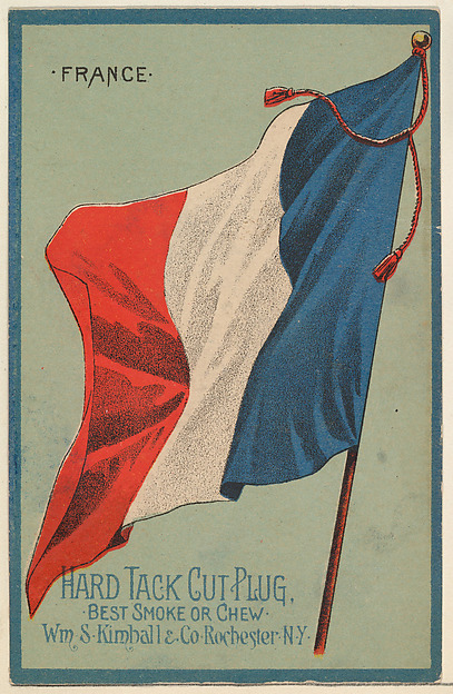 France, from the National Flags series (N195) issued by Wm. S. Kimball & Co.