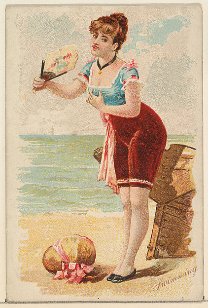Swimming, from the Pretty Athletes series (N196) issued by Wm. S. Kimball & Co.