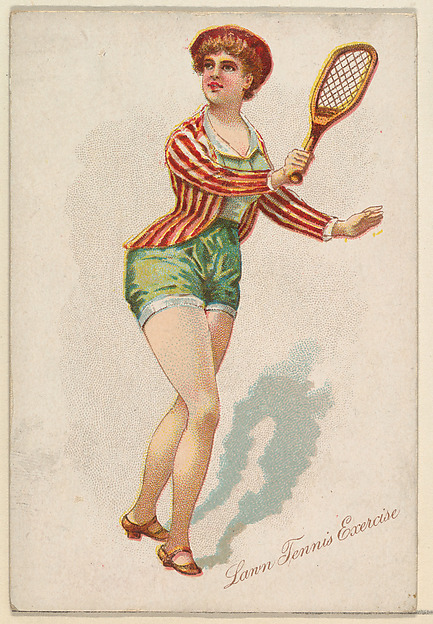 Lawn Tennis Exercise, from the Pretty Athletes series (N196) issued by Wm. S. Kimball & Co.
