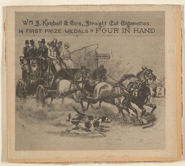 Four in Hand, from the Sports and Art Subjects series (N197) issued by Wm. S. Kimball & Co. by William S. Kimball & Company, The Metropolitan Museum of Art