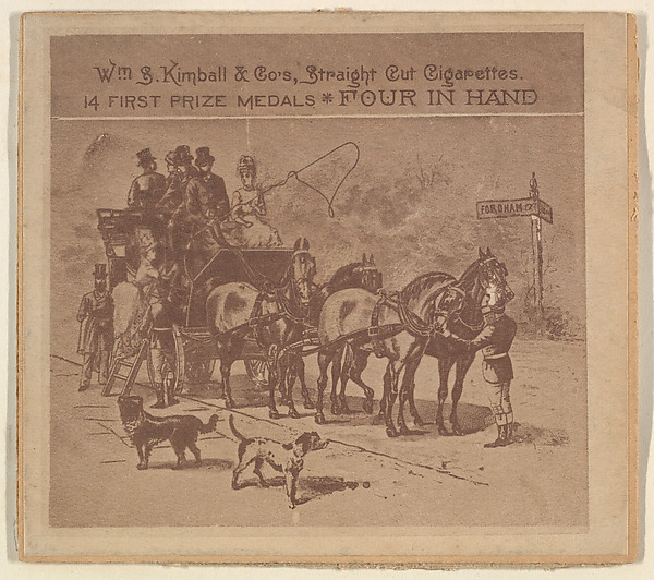 Four in Hand, from the Sports and Art Subjects series (N197) issued by Wm. S. Kimball & Co. by William S. Kimball & Company, The Metropolitan Museum of Art