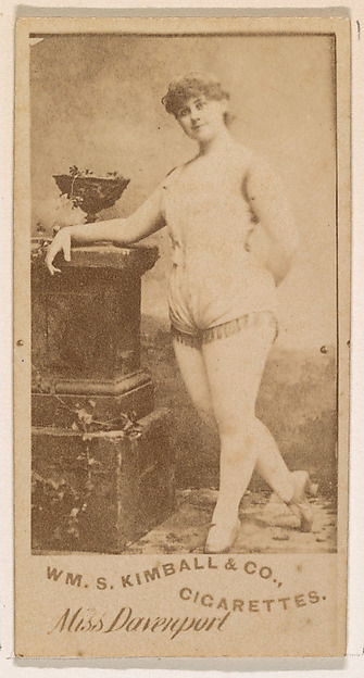 Miss Davenport, from the Actresses series (N203) issued by Wm. S. Kimball & Co.