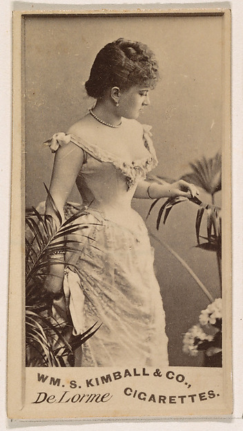Miss De Lorme, from the Actresses series (N203) issued by Wm. S. Kimball & Co.